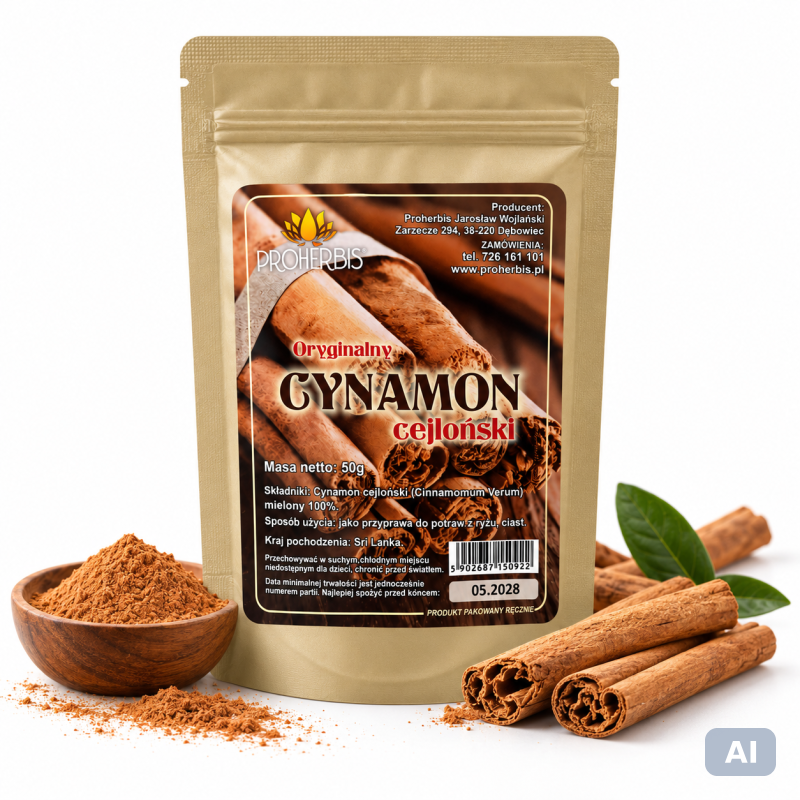 Cynamon Cejloński 50 g – Oryginalny ze Sri Lanki
