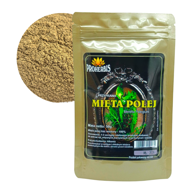 Mięta polej mielona 50g – aromatyczna przyprawa do potraw i naparów