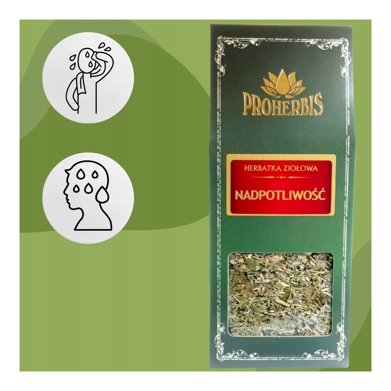 Herbatka Nadpotliwość 100g suplement diety na nadmierne pocenie i skórę
