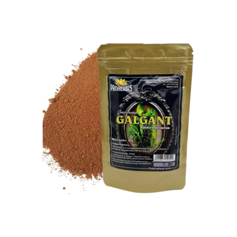 Galgant mielony 50 g — korzeń w proszku Proherbis