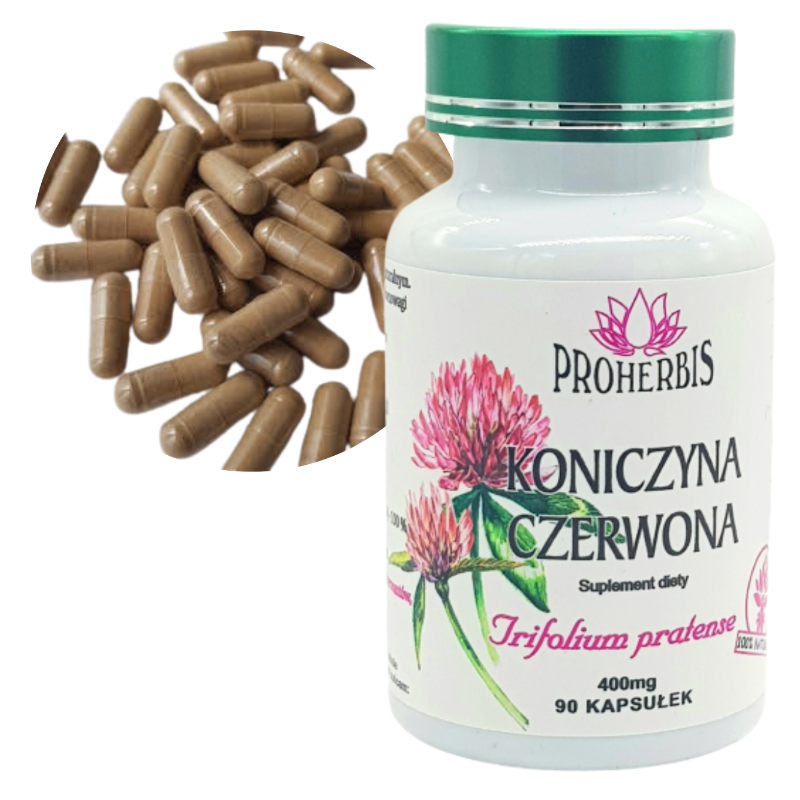 Koniczyna czerwona 400 mg 90 kaps — ekstrakt 8:1