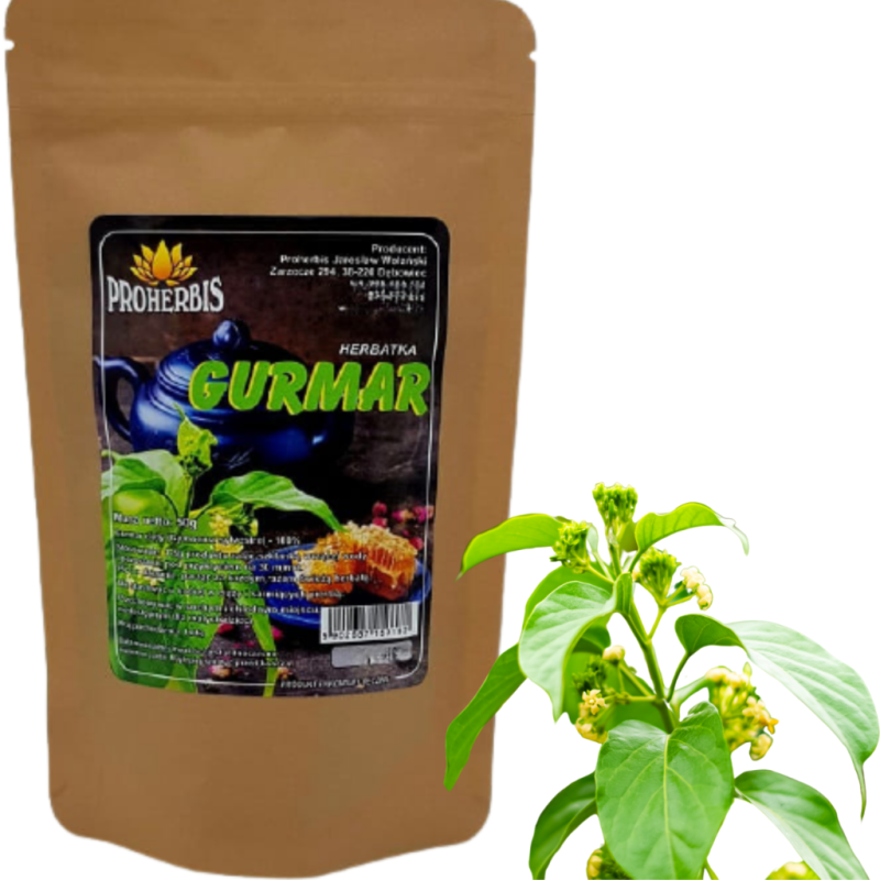 Gurmar cięty 100% 50g na DOBRY POZIOM CUKRU insulinoodporność odchudzanie