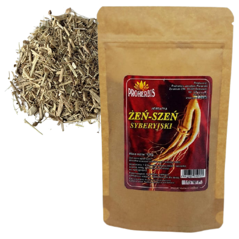 Żeń-szeń syberyjski 100g herbatka naturalna na energię odporność witalność