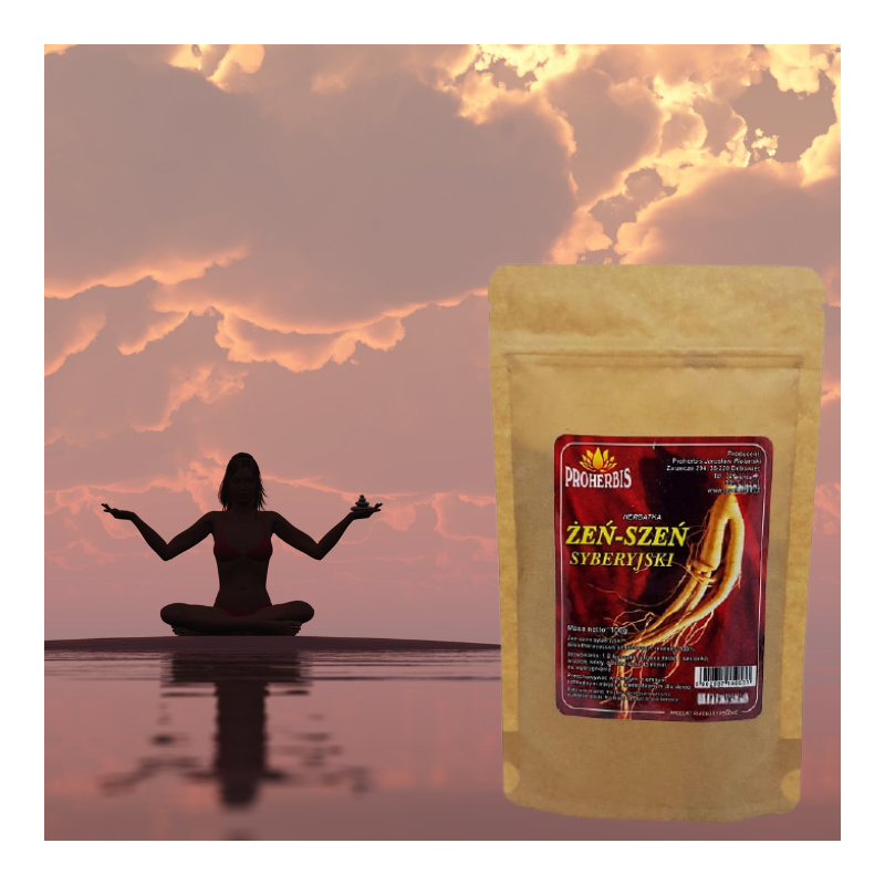 Żeń-szeń syberyjski 100g herbatka naturalna na energię odporność witalność