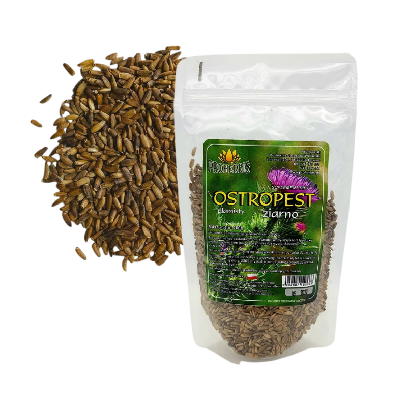 Ostropest plamisty ziarno 200 g – Polska, naturalne wsparcie wątroby