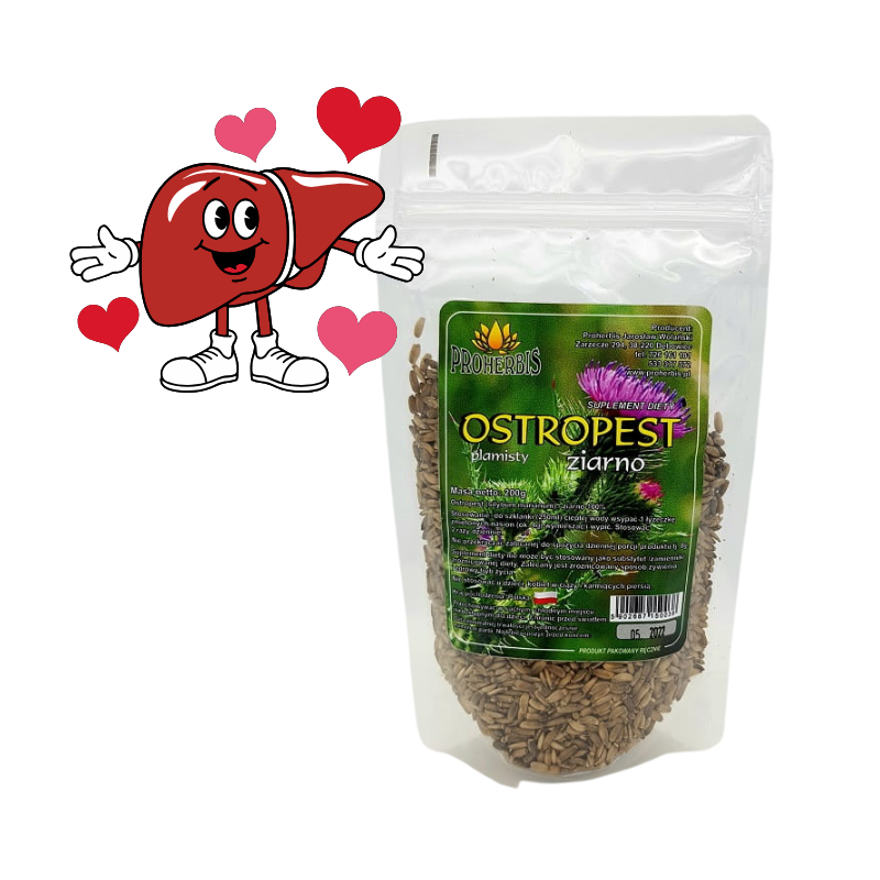 Ostropest plamisty ziarno 200 g – Polska, naturalne wsparcie wątroby
