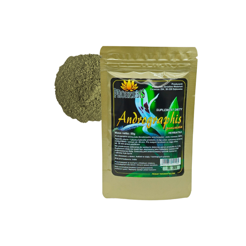 Andrographis Paniculata 100% mielone 50g naturalne wsparcie odporności