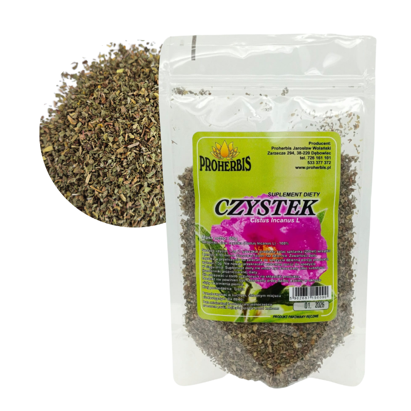 Czystek turecki 100% ziele 50 g naturalna herbata na odporność i detoks