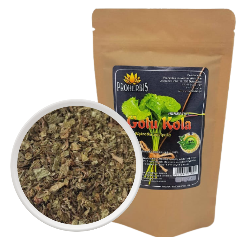 Gotu Kola Wąkrotka azjatycka 50g niezwykłe zioło NA KONCENTRACJĘ STRES